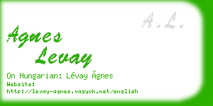 agnes levay business card