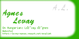 agnes levay business card